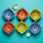 Square Shaped Diya Pack of 6