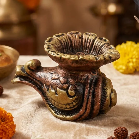 Terracotta Shankh Diya Set of 2