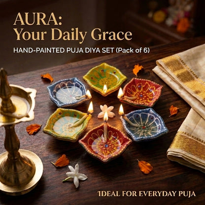 Square Shaped Diya Pack of 6