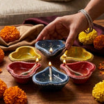Heart Shaped Diya Pack of 6