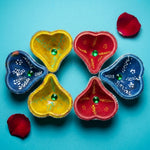 Heart Shaped Diya Pack of 6