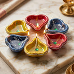 Heart Shaped Diya Pack of 6
