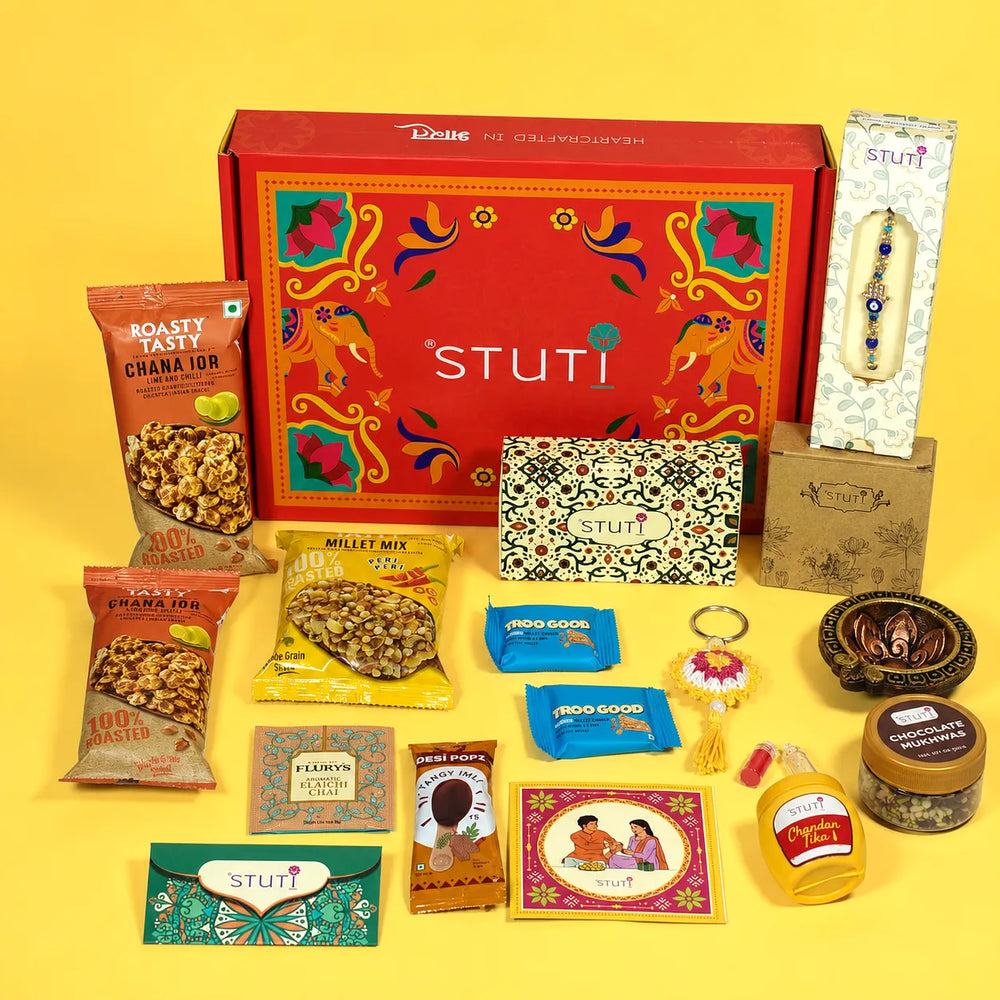 STUTI Yaadein Rakhi Gift Box | 14 Inclusions