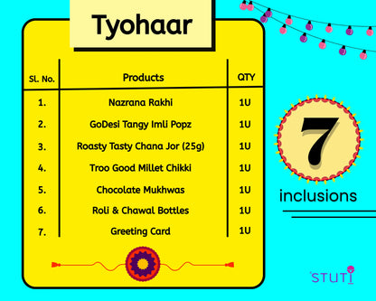 STUTI Tyohaar Rakhi Gift Box | 7 Inclusions