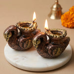 Terracotta Duck Diya Set of 2