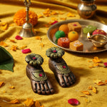 Laxmi Charan Paduka for Puja | Terracotta