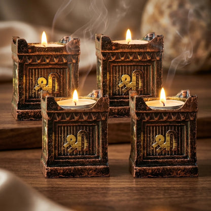 Terracotta Tulsi Arti Diya | Pack of 4