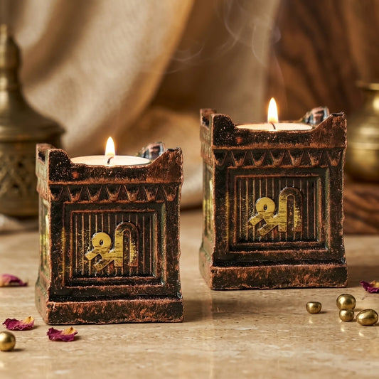 Terracotta Tulsi Arti Diya | Pack of 2
